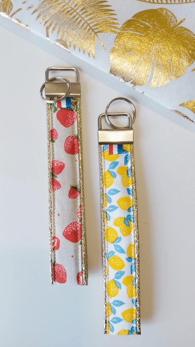 Porte-clé citrons fraises
